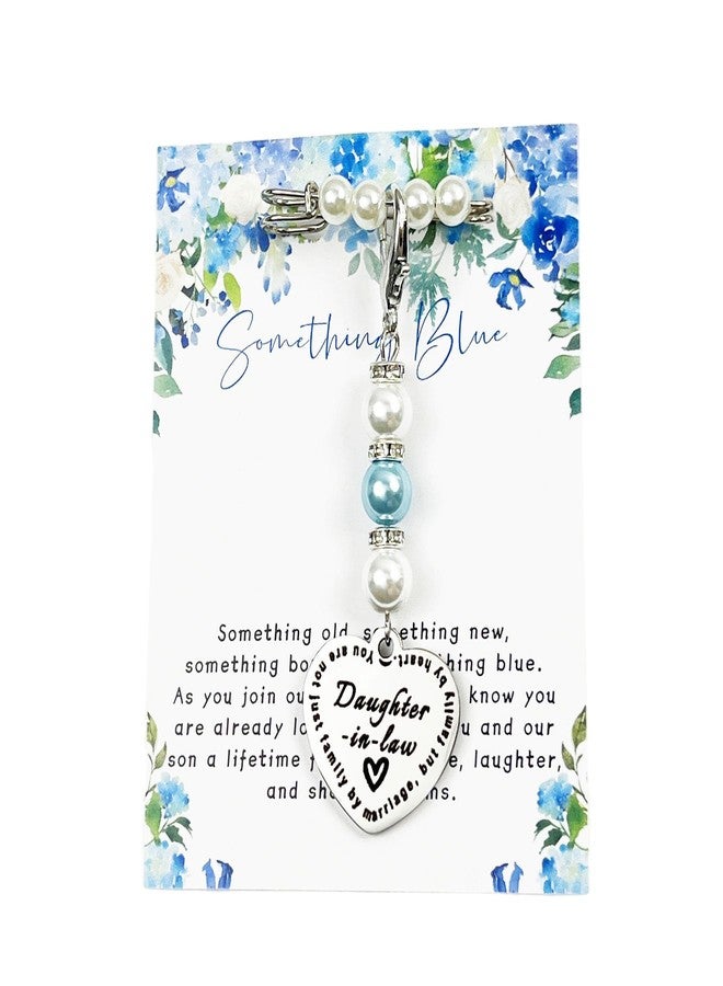 Dorla Cool Something Blue Gift for Bride Daughter in Law Bouquet Charm Clasp From Mother in Law Bridal Party Gifts Wedding Day Accessories for Bride to be - Image 1